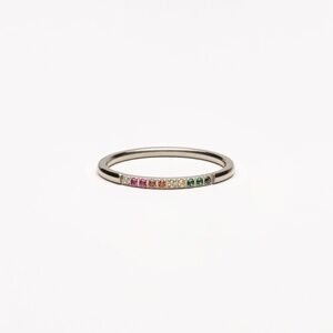 NWT Atolea Golden Hour Ring in Silver Size 8